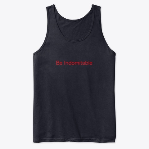 Clever Fox Indomitable Men Tank Navy T-Shirt Front