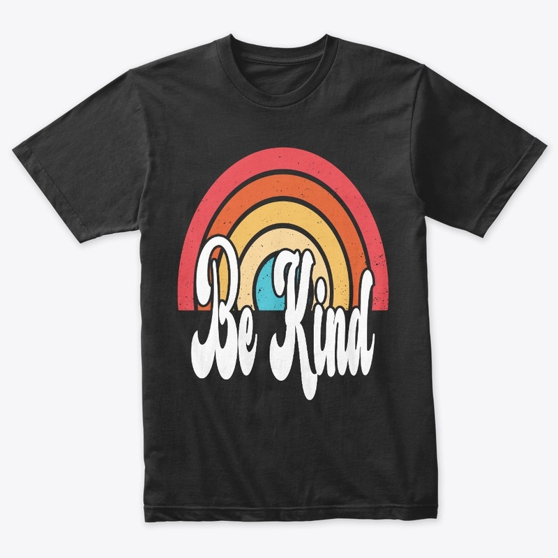 Be Kind retro vintage rainbow