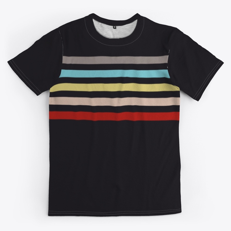 Ujimasa Abstract Colorful Retro Stripes