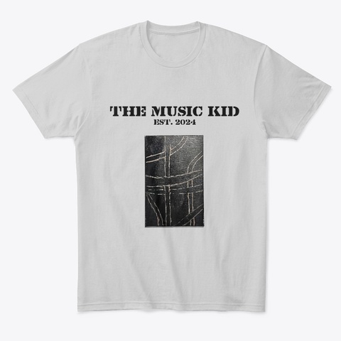 The Music Kid Est (With Cover) Light Heather Grey  áo T-Shirt Front