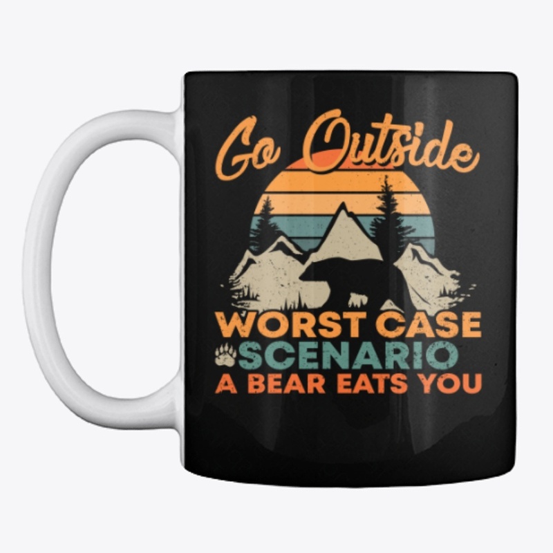 Go outside camping bear adventure shirt 