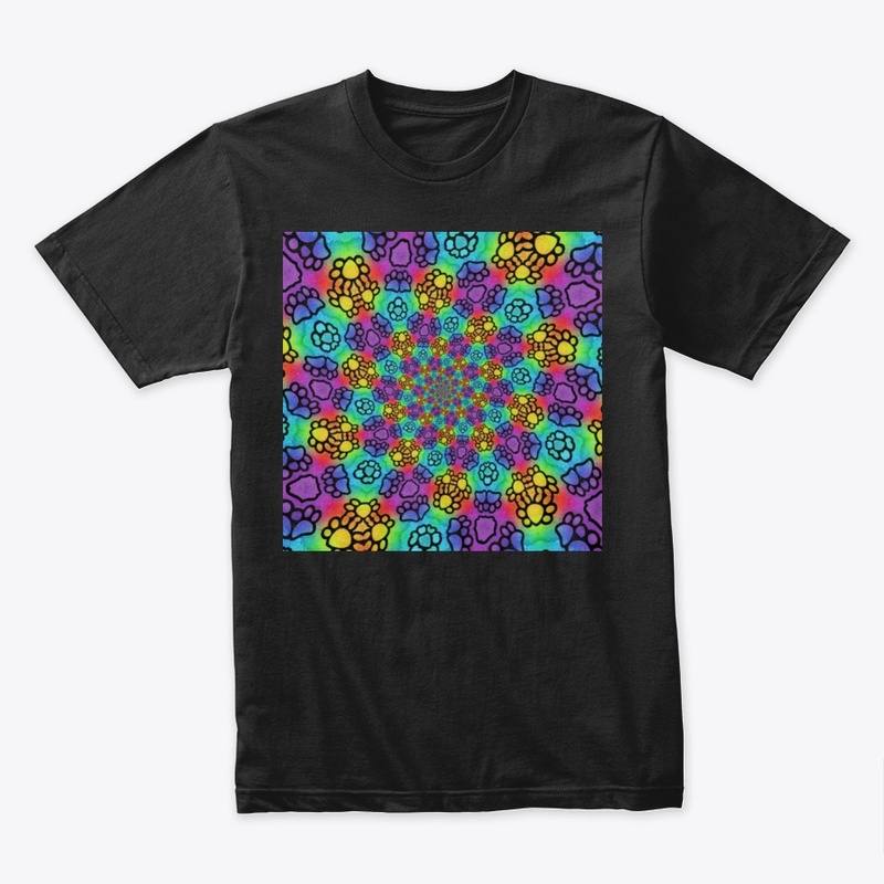 Rainbow Paw Print Tie Dye FUN!