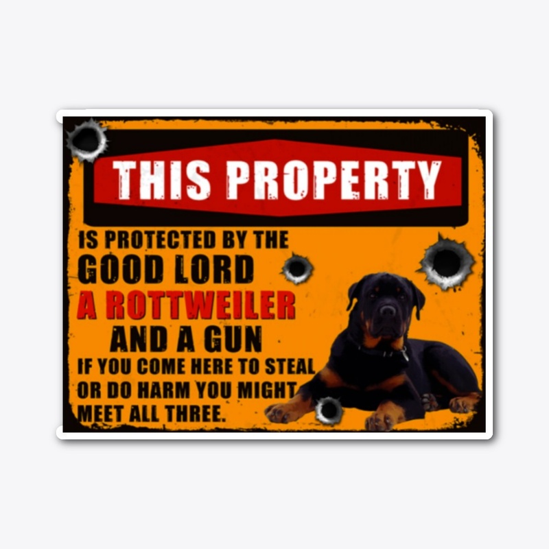 Rottweiler Funny Home Sticker
