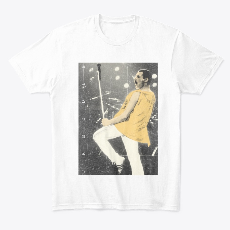 Freddie Mercury Official Live Pose Yellow Icon
