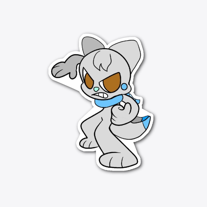 Kid Kitsune "Angry" Sticker