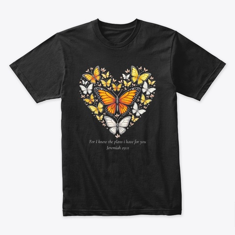 Butterfly Shirt Black T-Shirt Front