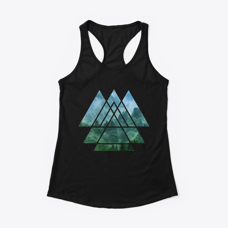Sacred Geometry Triangles - Misty Forest