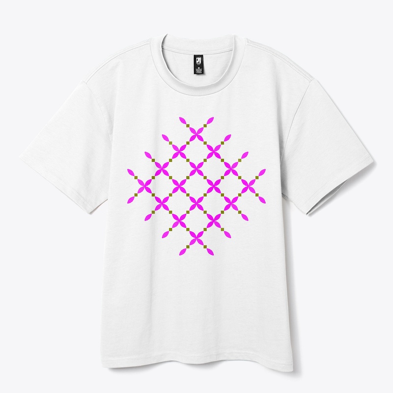 Floral Geometric Pattern Pink Petals