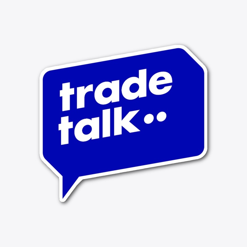 Trade Talk Die Cut Sticker (Blue)