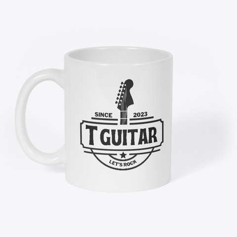 T Guitar White Camiseta Front