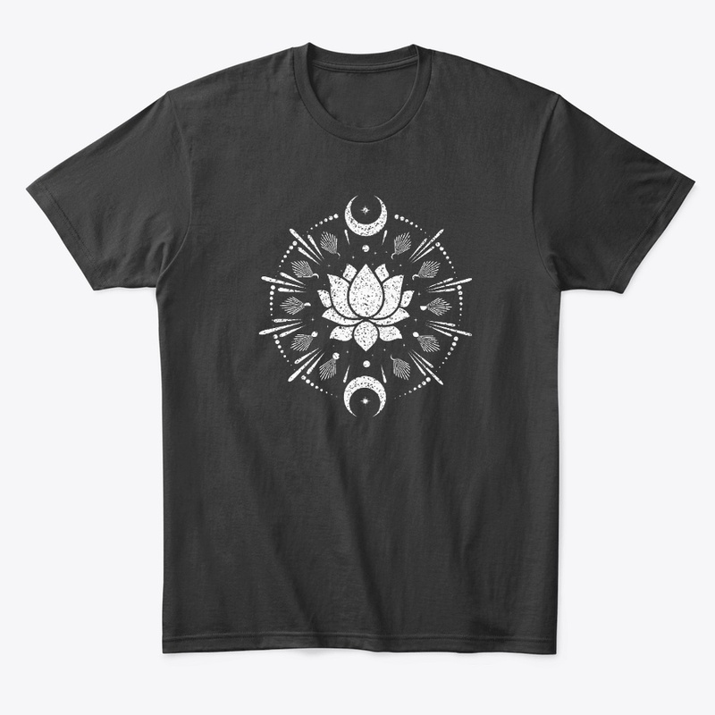 Lotus Mandala Yoga Sacred Moon T-Shirt