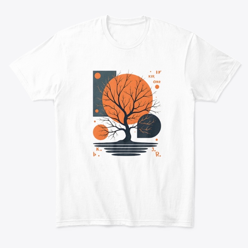 Minimalist Tree graphic T-shirt design