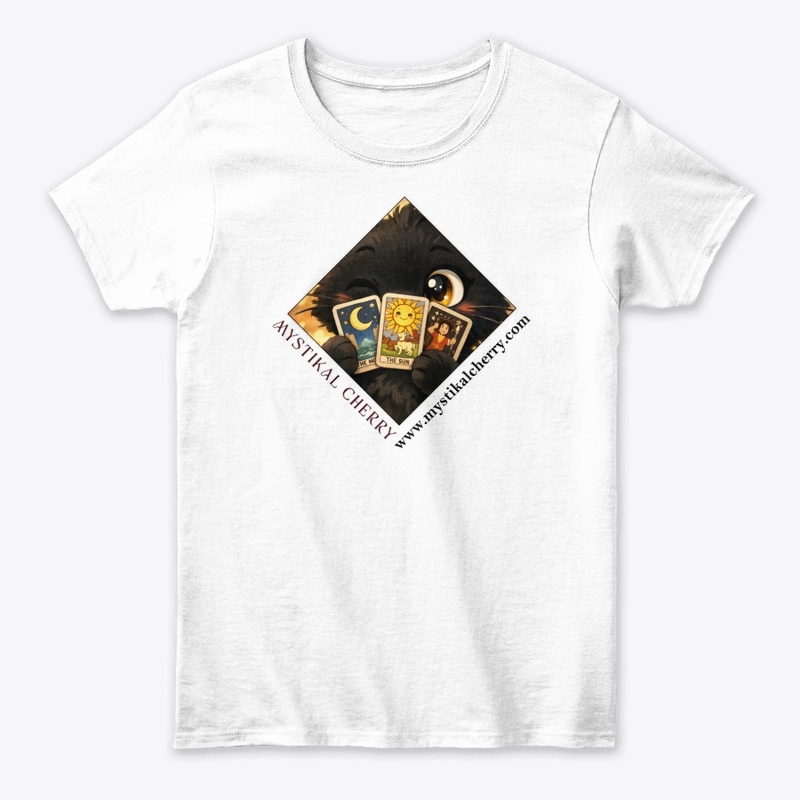 Cat reading tarot cards shirt