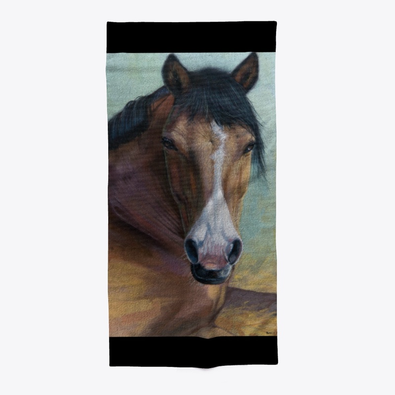 horse beach towel