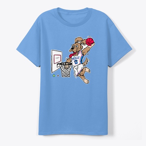 Philadelphia Basketball Tee Carolina Blue T-Shirt Front