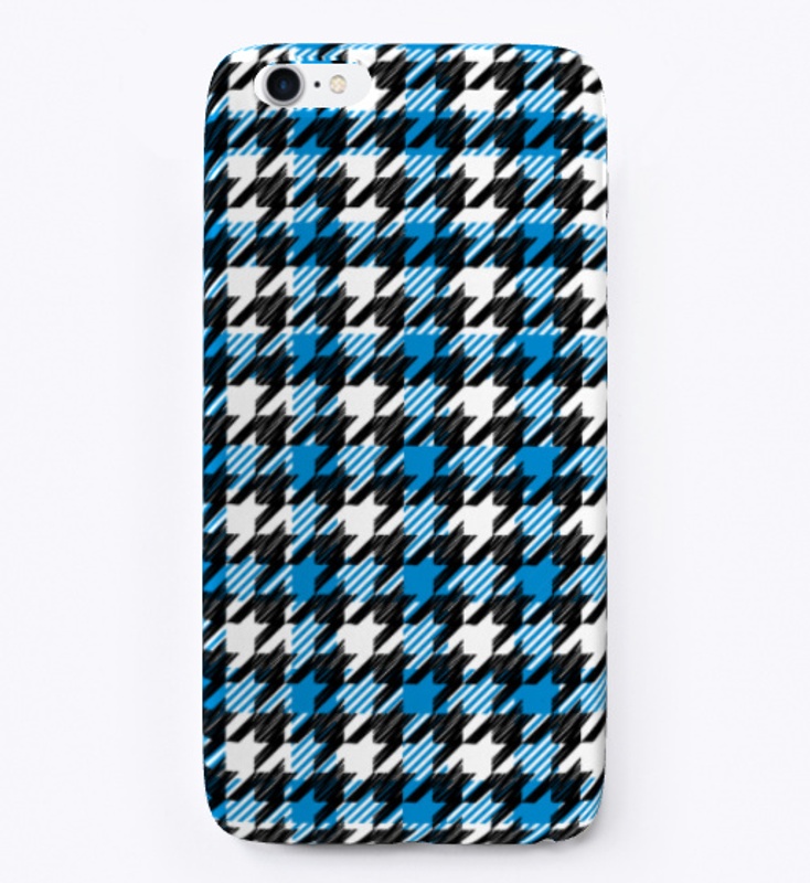 iPhone galaxy colorful houndstooth case