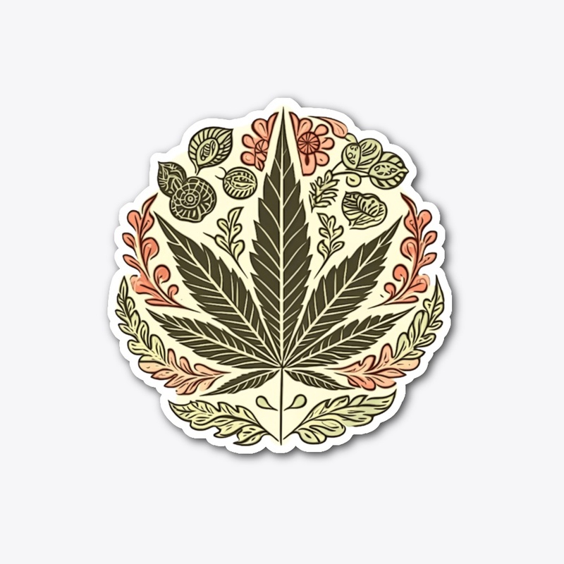 Vintage Canna Leaf
