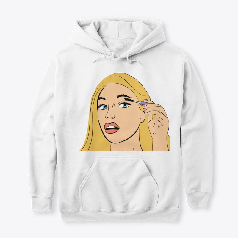 Blonde hair girl pop art