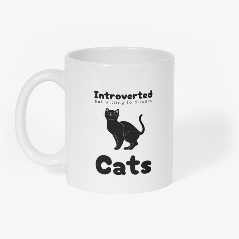 Black Yellow Modern Cat T Shirt