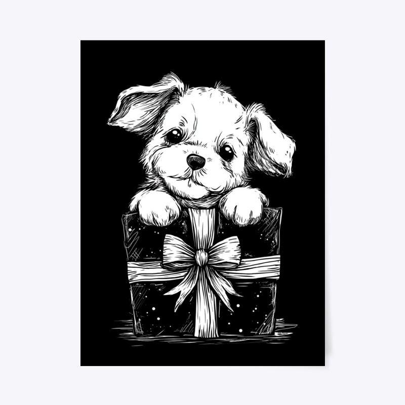 Cute Xmas Gift Pup