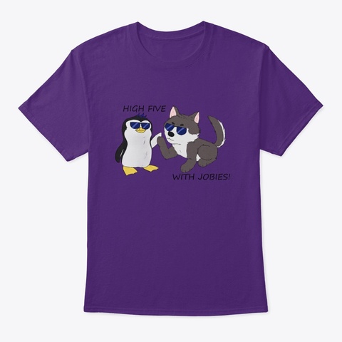 High Five With Jobies! Purple T-Shirt Front