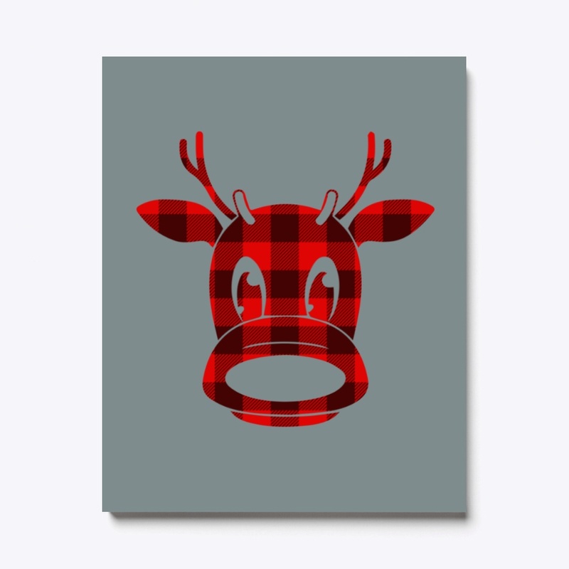 CHRISTMAS PLAID MOOSE
