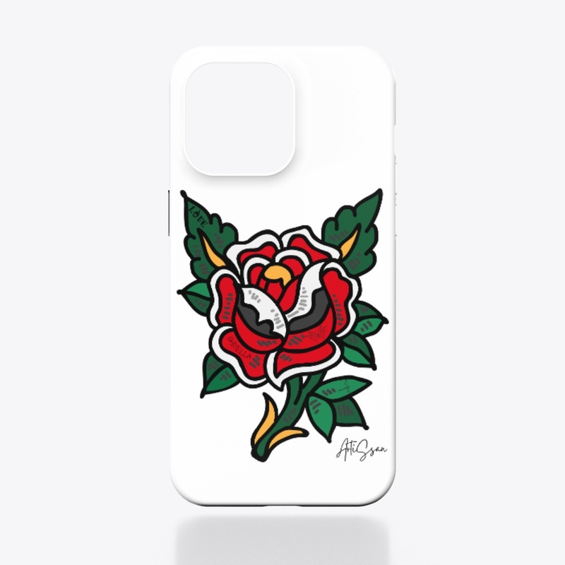 cool words on rose flower tshirt design