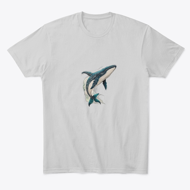Whale Ink Drawing T-Shirt Various Sizes