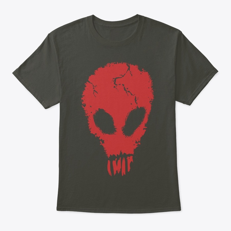 Alien Skull Storm Area 51 Shirt Red
