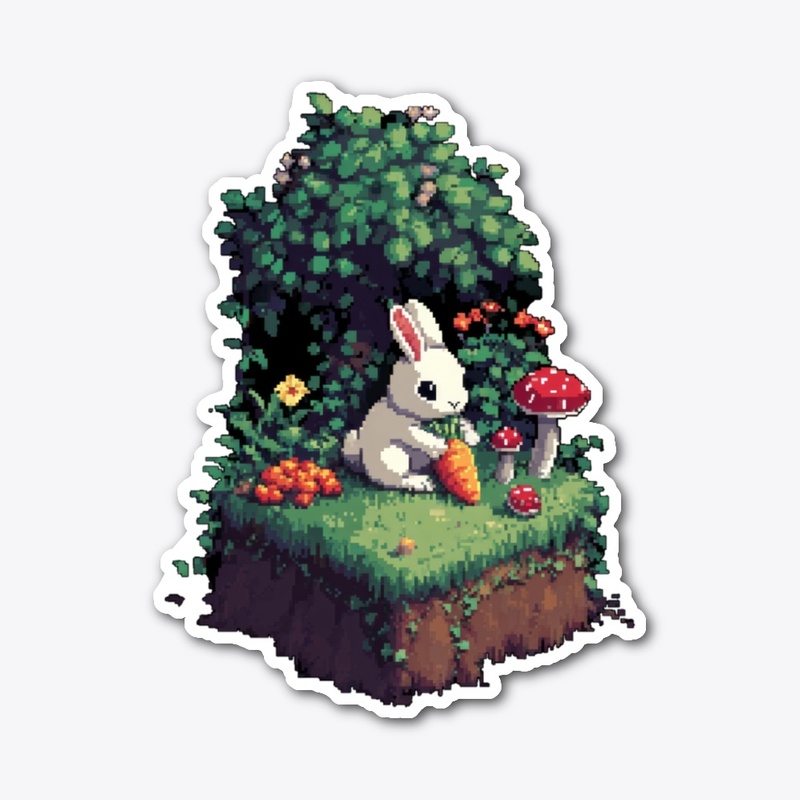 Nature’s Takeover Bicycle Pixel Art