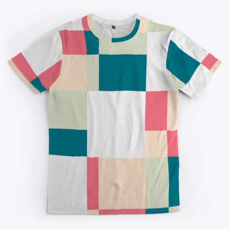 Abstract Pixel Patchwork Pattern Art