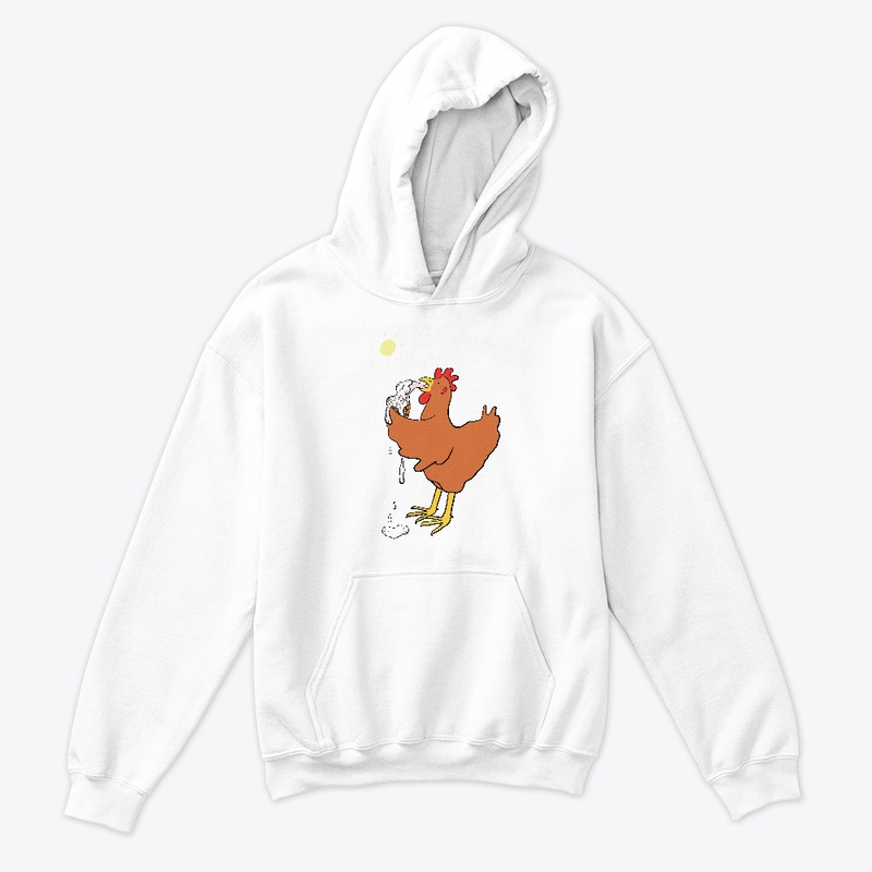 Chicken Enjoying Ice-cream