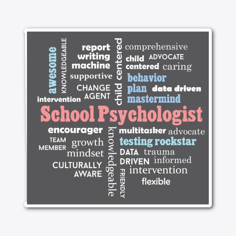 School Psychologist Word Cloud Sticker