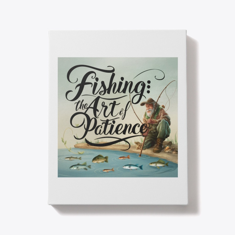Illustration Fishing text design.