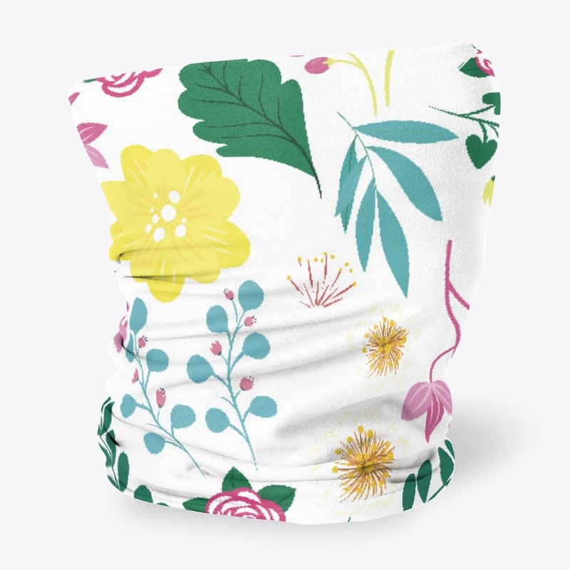 watercolor floral face mask