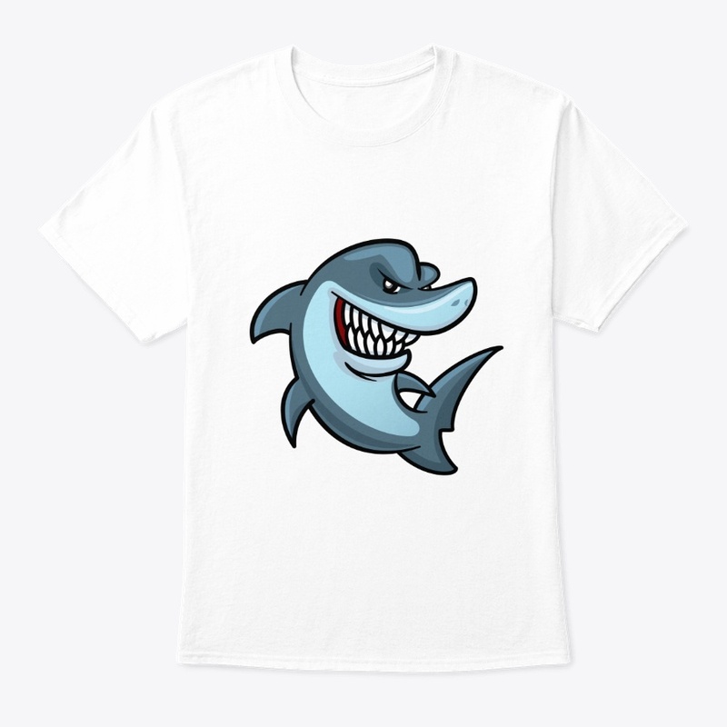 Cartoon shark smiling