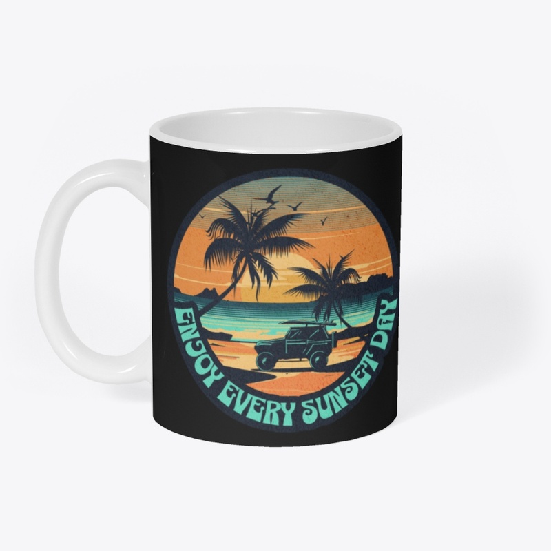 Sunset Beach Adventure Patch Design