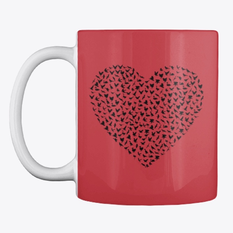 Corazón de pájaros y aves