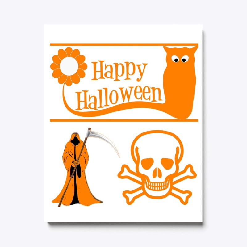 Happy Halloween - diable et crâne