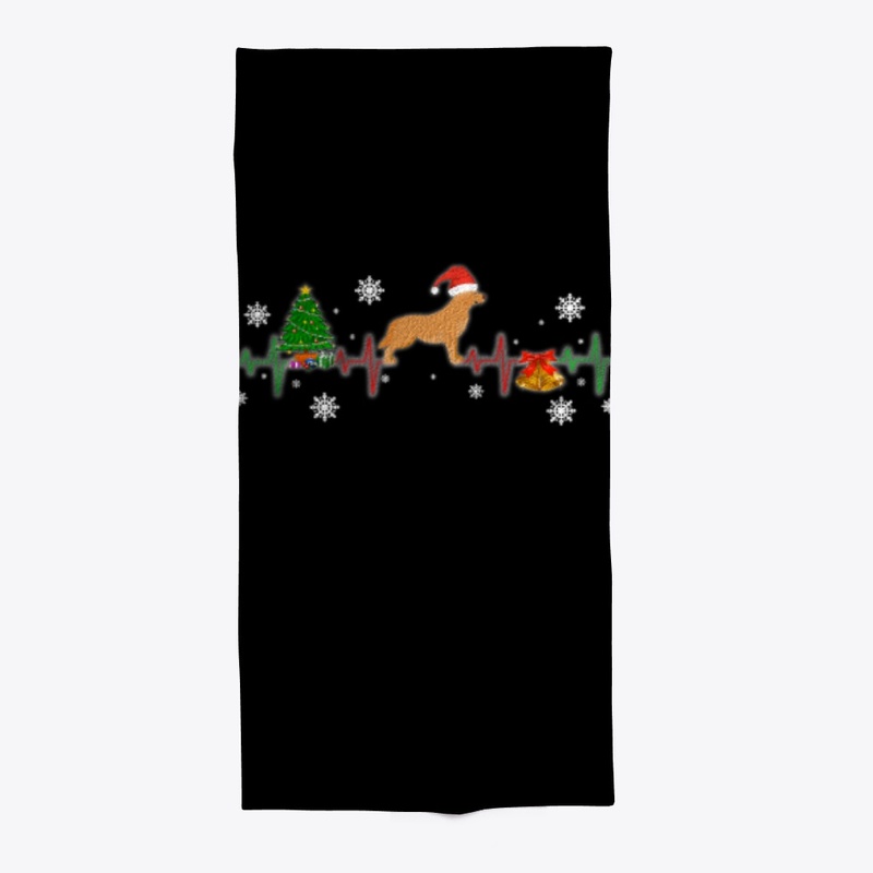 Golden Retriever Christmas Heartbeat 