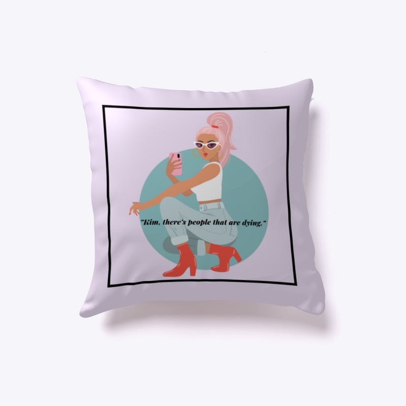 kim, throw pillow
