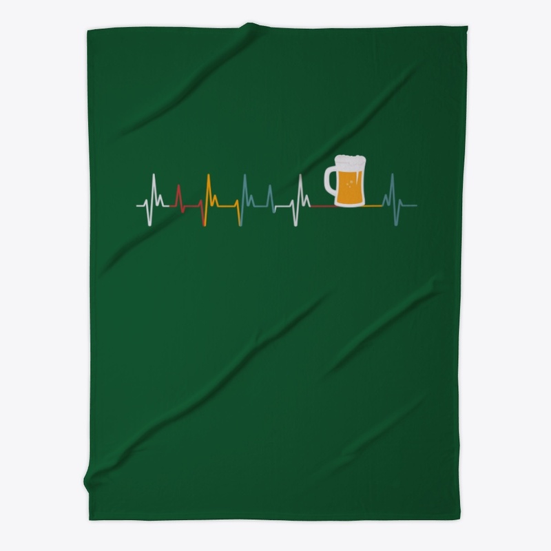 Beer Heartbeat Vintage Funny Drinking 