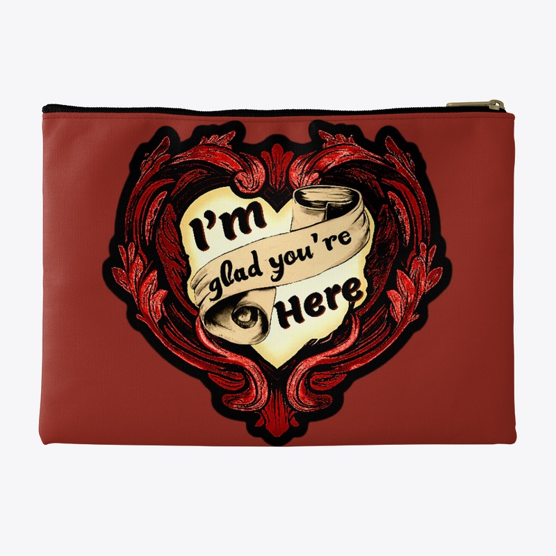 Baroque Heart keepsake pouch olde brick