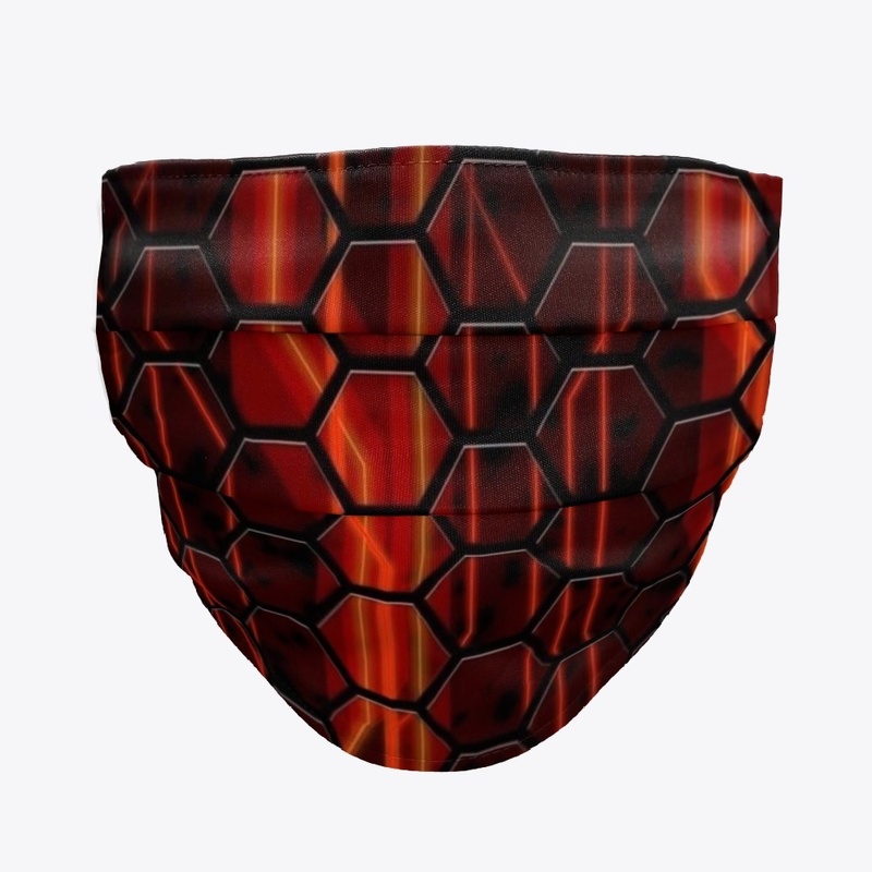 Red & Yellow  Hex Shapes Apparel