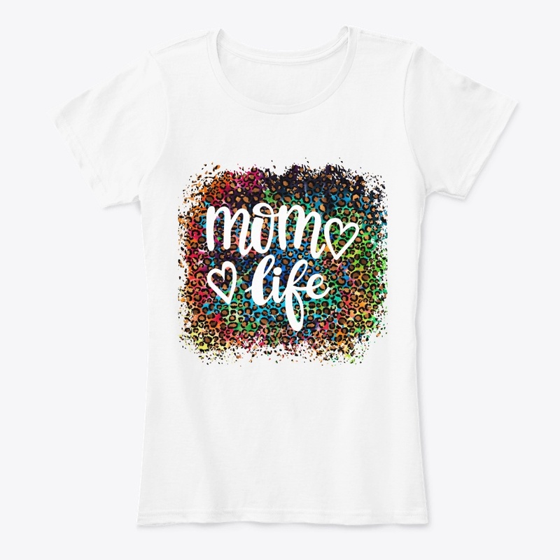 Mom Life with Glittery Cheetah Print
