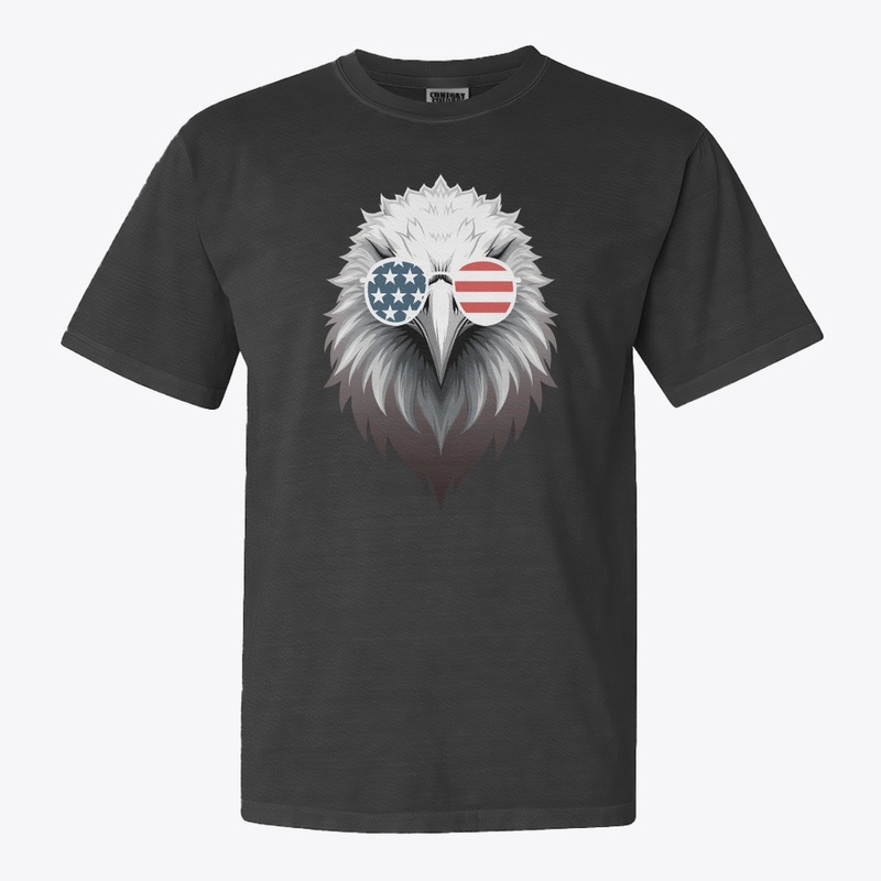 Eagle Art with American Flag Sunglasses