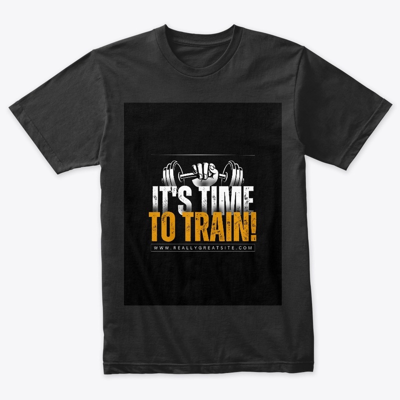 Bold 'It's Time to Train' Black Tee