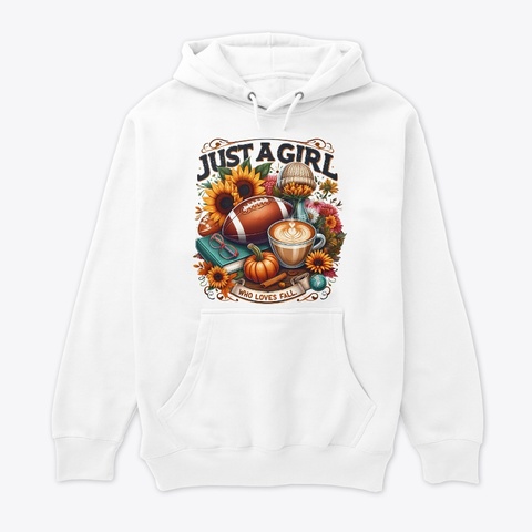 Just A Girl Who Loves Fall White áo T-Shirt Front