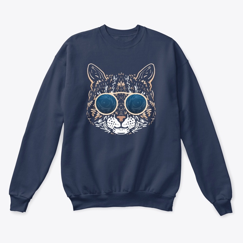 Cute Cat in Sunglasses (Colored+sg08)
