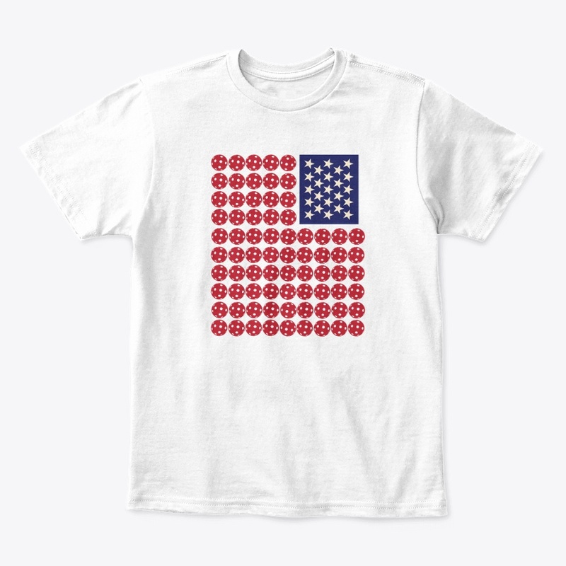 Patriotic Retro USA Flag Red Pickleballs